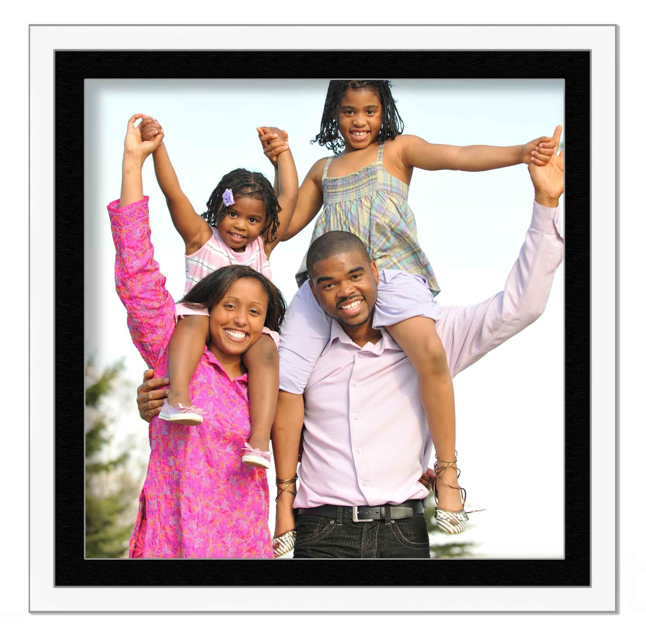 Amazon.com - CustomPictureFrames.com 30x30 Frame White with Black